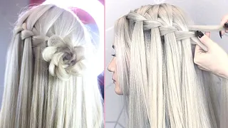 The simple way to do a waterfall braid