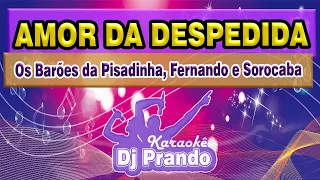 Karaoke (cover) Amor da despedida - Os Barões da Pisadinha, Fernando e Sorocaba