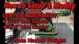 Harbor Freight Belt and Disk Sander   Unbox and How to Modify