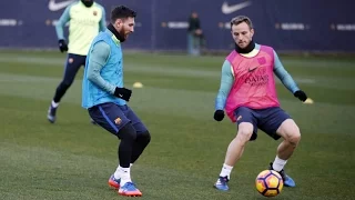 FC Barcelona training session: Last workout before the trip to Sevilla