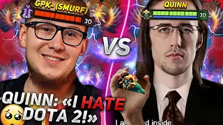 QUINN: "I HATE DOTA 2!" | GLADIATORS QUINN vs BETBOOM GPK SMURF