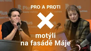 Pro a proti: Patří obří motýli na fasádu obchodního domu Máj?