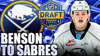 HUGE STEAL BY BUFFALO SABRES: ZACH BENSON DRAFTED 13TH OVERALL (2023 NHL Entry Draft Top Prospects)
