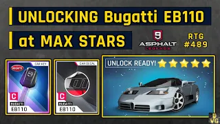 Asphalt 9 | UNLOCKING Bugatti EB110 at MAX STARS | RTG #489