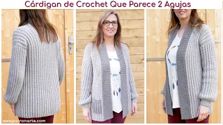 Cómo Tejer Cárdigan de Crochet Fácil y Paso a Paso | Parece Dos Agujas