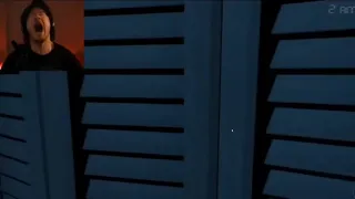 Foxy jumpscare spooks Markiplier. (FNaF 4)