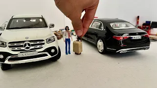 1:18 Scale Diecast Model Mercedes-Benz X-Class Vs S680 Maybach Cars Facing | Car Review | Automobile