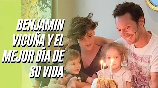 BENJAMIN VICUÑA y el momento mas feliz en su vida, compartió con sus cinco hijos su cumpleaños.