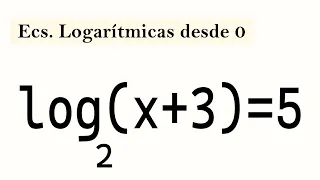 ECUACIONES LOGARÍTMICAS DESDE CERO. Álgebra Básica