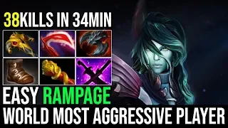 World Most Aggressive PA Player Ever - Phantom Assassin Super Crit 38KIlls in 34Min By 4dr Dota 2