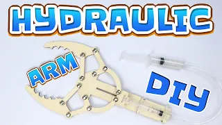 DIY Robotic Hydraulic Arm - Hydraulic Syringe Hand - Wooden Science Technology Education Experiment