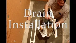 Installing a Linear drain on a shower floor. Schluter Kerdi-Line to Mud