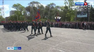 Парад Победы прошёл на Первомайской площади в Абакане