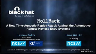 RollBack - A New Time-Agnostic Replay Attack Against the Automotive Remote Keyless Entry Systems