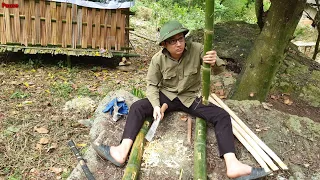 How to build a bamboo house in 2024 with men, next part | KIEN daily life