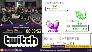 Pokémon Yellow [Any% (Glitchless)] by ArayaLoL - #ESASummer19