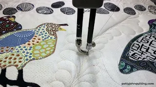 Free Motion Quilting Feathers and Leaves