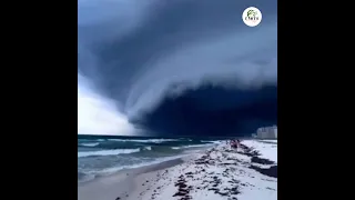 Storm cell over Navarre Beach, Florida