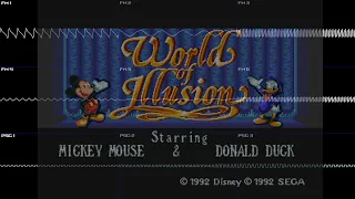 World of Illusion Starring Mickey Mouse & Donald Duck (Mega Drive/Genesis) - Full Oscilloscope View