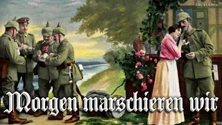 Morgen marschieren wir [German soldier song][+English translation]
