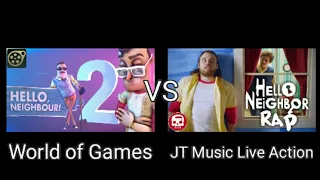 Hello Neighbor Song - Hello and Goodbye Part 3 (World of Games vs JT Music Live Action)