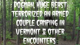 DOGMAN, HUGE BEAST TERRORIZED AN ARMED COUPLE CAMPING IN VERMONT & MORE ENCOUNTERS