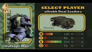 Vigilante 8 2nd Offense : Garbage Man and Grubb Dual Loader for him, gameplay and ending mode quest