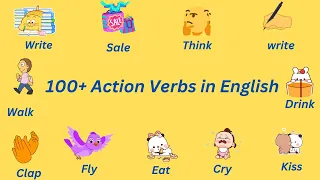 100 Action vocabulary in english|Action verbs for kids |Action Verbs For Beginner|English for kids