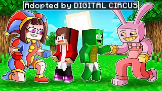 JJ and MIKEY ADOPTED into a DIGITAL CIRCUS FAMILY in Minecraft - Maizen