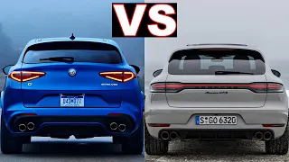 Alfa Romeo Stelvio Quadrifoglio vs Porsche Macan GTS (2021) alfa romeo stelvio vs porsche macan.