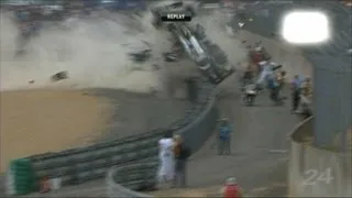 Horror Crash Audi Le Mans 2011