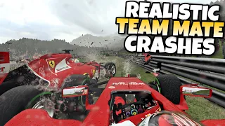 F1 REALISTIC TEAM MATE CRASHES 2014-2022 #2