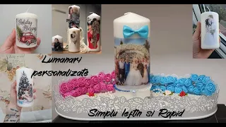 Lumanari Personalizate Simplu Ieftin si Rapid (Personalised Candles Easy Simple and Fast )