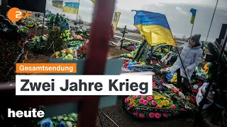 heute 19 Uhr 24.02.24 Zwei Jahre Ukraine-Krieg, Leichnam von Nawalny übergeben, Berlinale (english)