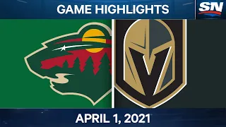 NHL Game Highlights | Wild vs. Golden Knights - Apr. 1, 2021