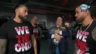 Roman Reigns habla con Jey Uso en Backstage - WWE Raw 10/10/2022 (En Español)