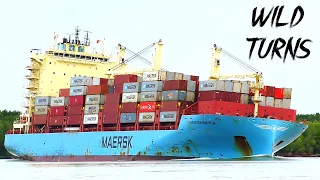 THE BEST of Container Ship Maneuvers: Sharp Turns and Dangerous Passing Unleashed #shipspotting