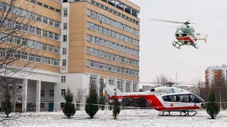 Еврокоптер EC145 Ra-01886 в Тушинской детской больнице.