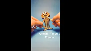 Dancing Origami Timon and Pumba!