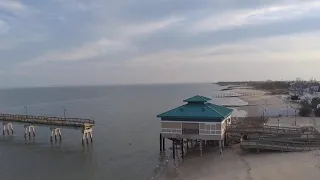 Hampton Buckroe Beach fishing pier damage