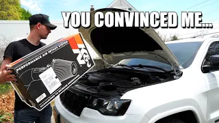 I DON'T KNOW IF I LIKE IT... | K&N Cold Air Intake Install On The Jeep!