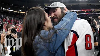 The emotional moments when Capitals players reunited with their loved ones after the Stanley Cup win