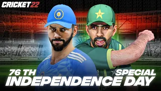 76th Independence Day 2023 Special | India vs Pakistan T10 Match In Cricket 22 | RtxVivek