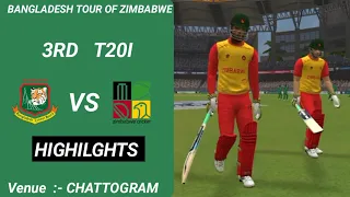 BANGLADESH Vs ZIMBABWE I 3RD T20I Highilghts l Bangladesh Tour Of Zimbabwe l Rael Cricket 24