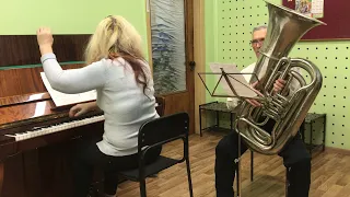 Александр Шор-Танец для тубы си бемоль и фортепиано. Исп. Теслин Николай, конц. Грякалова Жанна.