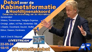 Terugkijken: Debat over de Kabinetsformatie & Hoofdlijnenakkoord - Formatiedebat Tweede Kamer