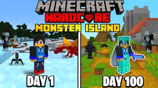 I Survived 100 Days On a MONSTER ISLAND in Minecraft Hardcore (Hindi)