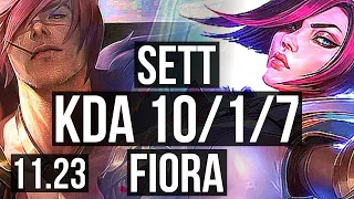 SETT vs FIORA (TOP) | 10/1/7, 6 solo kills, Godlike | EUW Diamond | 11.23