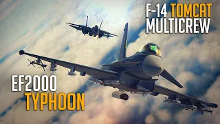 EF2000 Eurofighter Typhoon Vs F-14 Tomcat Multicrew | Digital Combat Simulator | DCS |