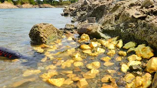 Gold Rush! FOUND THE BIG GOLD NUGGETS at riverside! Digging for Gold Treasure worth Million